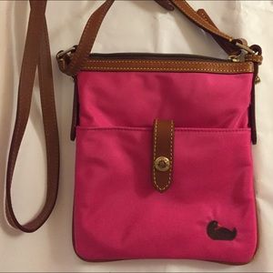 New Fushia Pink Dooney & Bourke Nylon Crossbody
